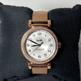 Coach Madison White Dial Rose Gold Mesh Bracelet Watch for Women - 14503398 Authentic Buy Shop Now