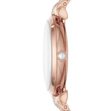 Emporio Armani Gianni T-Bar Quartz White Dial Rose Gold Steel Strap Watch For Women - AR11267 Authentic Buy Shop Now
