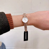 Emporio Armani Gianni T-Bar Mother of Pearl Dial Rose Gold Steel Strap Watch For Women - AR11203 Authentic Buy Shop Now