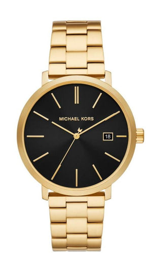 Michael Kors Blake Quartz Black Dial Gold Steel Strap Watch for Men - MK9136 Authentic Buy Shop Now