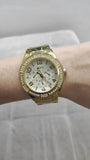 Guess Luna Diamonds White Dial Gold Steel Strap Watch for Women - W0729L2 Authentic Buy Shop Now