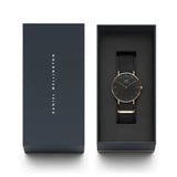 Daniel Wellington Classic Cornwall Black Dial Black NATO Strap Watch For Women - DW00100150 Authentic Buy Shop Now