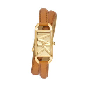 Michael Kors Empire Three Hand Gold Dial Brown Leather Strap Watch for Women - MK4721 Authentic Buy Shop Now