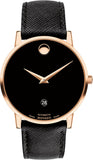 Movado Museum Classic Black Dial Black Leather Strap Watch for Men - 0607196 Authentic Buy Shop Now