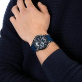 Tommy Hilfiger Decker Quartz Blue Dial Blue Rubber Strap Watch for Men - 1791350 Authentic Buy Shop Now