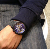 Emporio Armani Sportivo Chronograph Blue Dial Black Strap Watch For Men - AR5921 Authentic Buy Shop Now