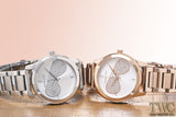 Michael Kors Hartman Analog White Dial Rose Gold Steel Strap Watch For Women - MK3673 Authentic Buy Shop Now