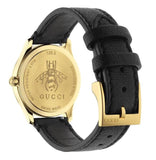 Gucci G Timeless Quartz Silver Dial Black Leather Strap Watch For Women - YA1265023 Authentic Buy Shop Now