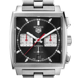 Tag Heuer Monaco Automatic Chronograph Black Dial Silver Steel Strap Watch for Men - CBL2113.BA0644 Authentic Buy Shop Now