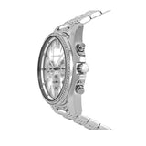 Michael Kors Whitney Chronograph Crystals Silver Dial Silver Steel Strap Watch For Women - MK6728 Authentic Buy Shop Now