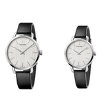 Calvin Klein Even White Dial Black Leather Strap Watch for Women - K7B211C6 Authentic Buy Shop Now