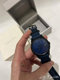 Calvin Klein Tone Blue Dial Blue NATO Strap Watch for Men - K7K514VN Authentic Buy Shop Now