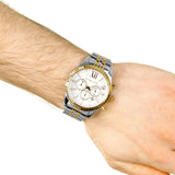 Michael Kors Lexington Silver Dial Two Tone Steel Strap Watch for Men - MK8344 Authentic Buy Shop Now