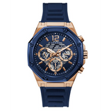 Guess Momentum Chronograph Blue Dial Blue Rubber Strap Watch for Men - GW0263G2 Authentic Buy Shop Now