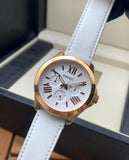 Fossil Cecile White Dial White Leather Strap Watch for Women - AM4486 Authentic Buy Shop Now