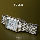 Fossil Raquel Three Hand Date White Dial Silver Steel Strap Watch for Women - ES5221 Authentic Buy Shop Now
