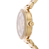 Michael Kors Parker Analog Crystals Gold Dial Gold Steel Strap Watch For Women - MK7283 Authentic Buy Shop Now