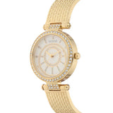 Guess Muse Crystals White Dial Rose Gold Steel Strap Watch For Women - W1008L2 Authentic Buy Shop Now