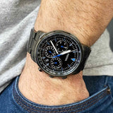 Fossil Goodwin Chrono Analog Black Dial Grey Steel Strap Watch for Men - FS5518 Authentic Buy Shop Now