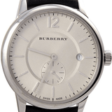 Burberry Classic Round Cream Dial Black Leather Strap Watch for Men - BU10008 Authentic Buy Shop Now