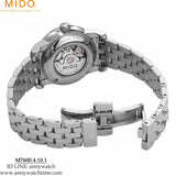 Mido Baroncelli III Automatic Silver Dial Silver Steel Strap Watch For Women - M7600.4.10.1 Authentic Buy Shop Now