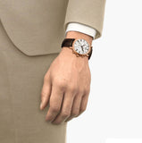 Tissot Carson Premium Chronograph Silver Dial Brown Leather Strap Watch For Men - T122.417.36.033.00 Authentic Buy Shop Now