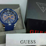 Guess Trade Blue Dial Blue Silicone Strap Watch for Men - W0967G2 Authentic Buy Shop Now