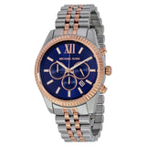 Michael Kors Lexington Blue Dial Two Tone Steel Strap Watch for Men - MK8412 Authentic Buy Shop Now