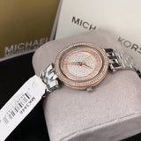 Michael Kors Darci Rose Gold Dial Silver Steel Strap Watch for Women - MK3446 Authentic Buy Shop Now