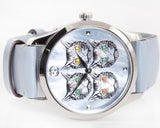 Gucci G Timeless Quartz Mother of Pearl Dial Blue Leather Strap Watch For Women - YA1264124 Authentic Buy Shop Now