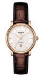 Tissot T Classic Carson Premium White Dial Brown Leather Strap Watch for Women - T122.207.36.031.00 Authentic Buy Shop Now