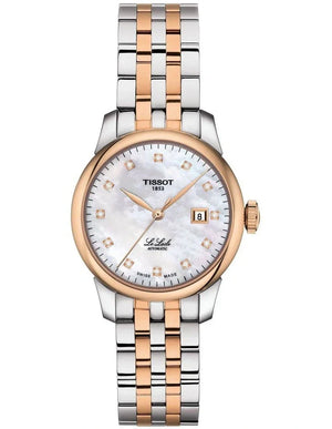 Tissot Le Locle Automatic Lady Mother of Pearl Dial Two Tone Steel Strap Watch For Women - T006.207.22.116.00 Authentic Buy Shop Now