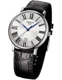 Tissot Carson Premium Silver Dial Black Leather Strap Watch For Men - T122.410.16.033.00 Authentic Buy Shop Now
