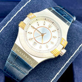 Maserati Potenza Diamonds Silver Dial Blue Leather Strap Watch For Women - R8851108502 Authentic Buy Shop Now