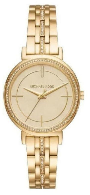 Michael Kors Cinthia Quartz Gold Dial Gold Steel Strap Watch For Women - MK3681 Authentic Buy Shop Now