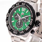 Tag Heuer Formula 1 Chronograph Green Dial Silver Steel Strap Watch for Men - CAZ101AP.BA0842 Authentic Buy Shop Now
