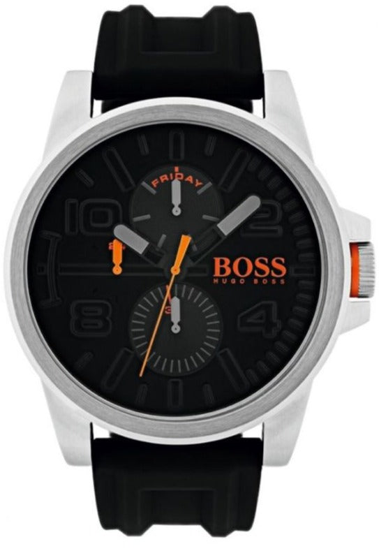 Hugo Boss Detroit Sport Quartz Black Dial Black Rubber Strap Watch for Men - 1550006 Authentic Buy Shop Now