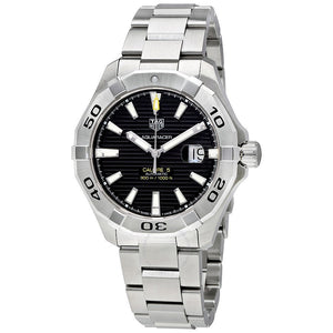 Tag Heuer Aquaracer Automatic Black Dial Silver Steel Strap Watch for Men - WAY2010.BA0927 Authentic Buy Shop Now