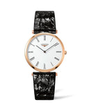 Longines La Grande Classique De Longines White Dial Black Leather Strap Watch for Women - L4.755.1.91.2 Authentic Buy Shop Now