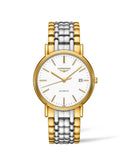 Longines Presence 38.5mm Automatic White Dial Two Tone Steel Strap Watch for Men - L4.921.2.12.7 Authentic Buy Shop Now