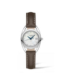 Longines Equestrian Mother of Pearl Dial Brown Leather Strap Watch for Women - L6.136.0.87.2 Authentic Buy Shop Now