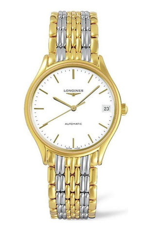 Longines Lyre Quartz White Dial Gold Stainless Steel Watch for Women - L4.859.2.12.7 Authentic Buy Shop Now