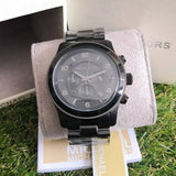 Michael Kors Runway Chronograph Black Dial Black Steel Strap Watch for Men - MK8157 Authentic Buy Shop Now