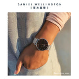 Daniel Wellington Petite Melrose Black Dial Rose Gold Mesh Strap Watch For Women - DW00100303 Authentic Buy Shop Now