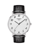 Tissot Everytime Large White Dial Black Leather Strap Watch For Men - T109.610.16.032.00 Authentic Buy Shop Now