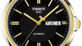 Tissot Automatics III Day Date Black Dial Two Tone Steel Strap Watch For Men - T065.430.22.051.00 Authentic Buy Shop Now