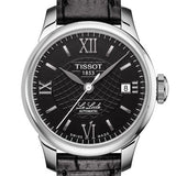 Tissot Le Locle Automatic Lady Black Dial Black Leather Strap Watch for Women - T41.1.123.57 Authentic Buy Shop Now
