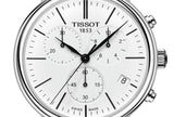 Tissot Carson Premium Chronograph White Dial Brown Leather Strap Watch For Men - T122.417.16.011.00 Authentic Buy Shop Now