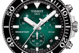 Tissot Seastar 1000 Chronograph Green Dial Silver Mesh Bracelet Watch For Men - T120.417.11.091.00 Authentic Buy Shop Now