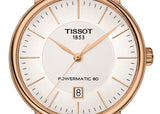 Tissot T Classic Carson Premium Automatic White Dial Rose Gold Steel Strap Watch for Men - T122.407.33.031.00 Authentic Buy Shop Now